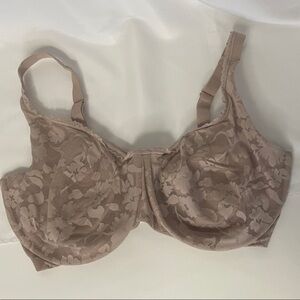 Bali Floral Lace Bra - light pink/Nude 38DDD underwire straps can cross in back